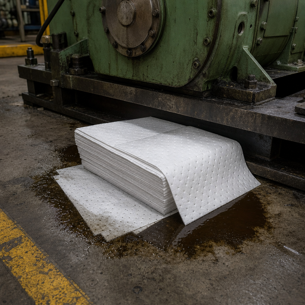 Hydrocarbon Oil and Fuel Spill Absorbent Pads