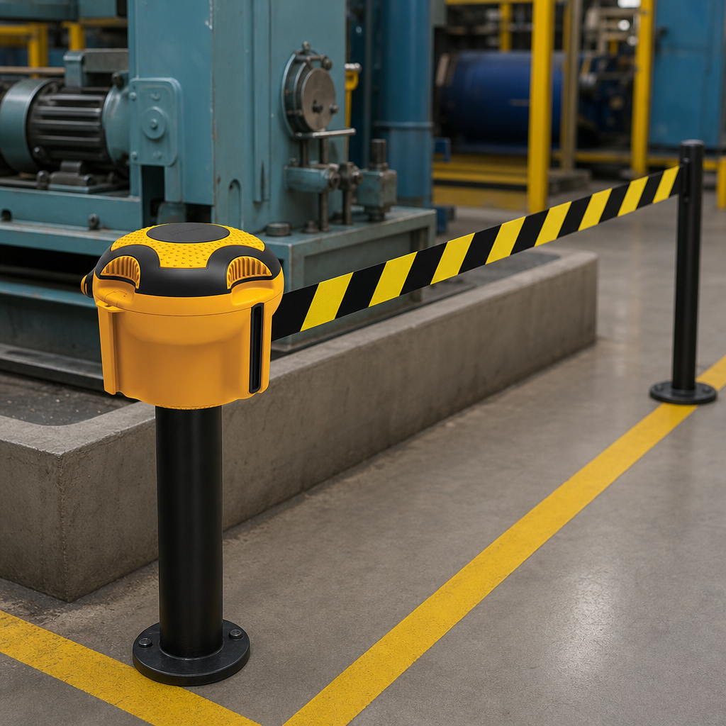 Indoor Retractable Belt Safety Barrier Unit – 9m