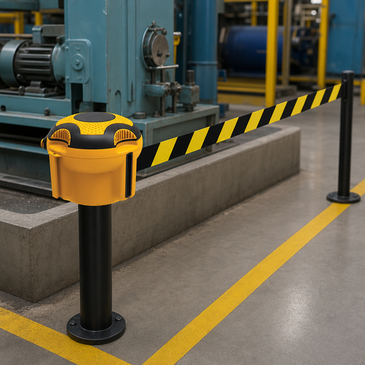 Indoor Retractable Belt Safety Barrier Unit – 9m
