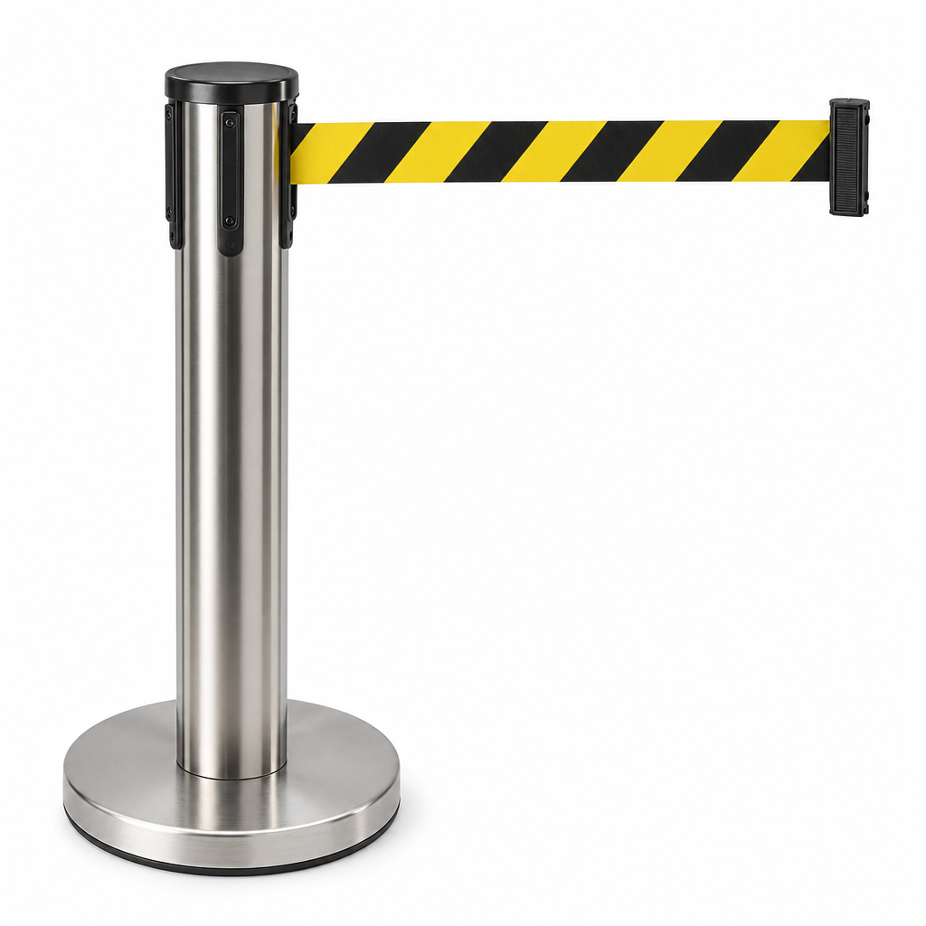 Indoor Retractable Belt Safety Barrier Unit – 9m