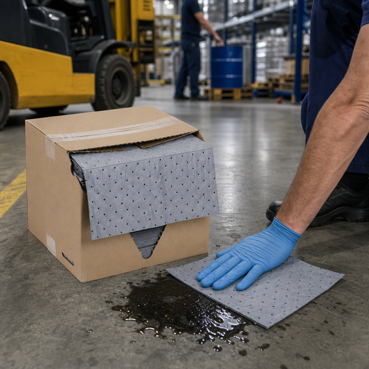 Industrial Cleaning Cloths with Universal Absorbent Sheets