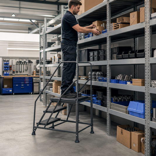 Industrial Safety Steps with Platform – 3 Tread