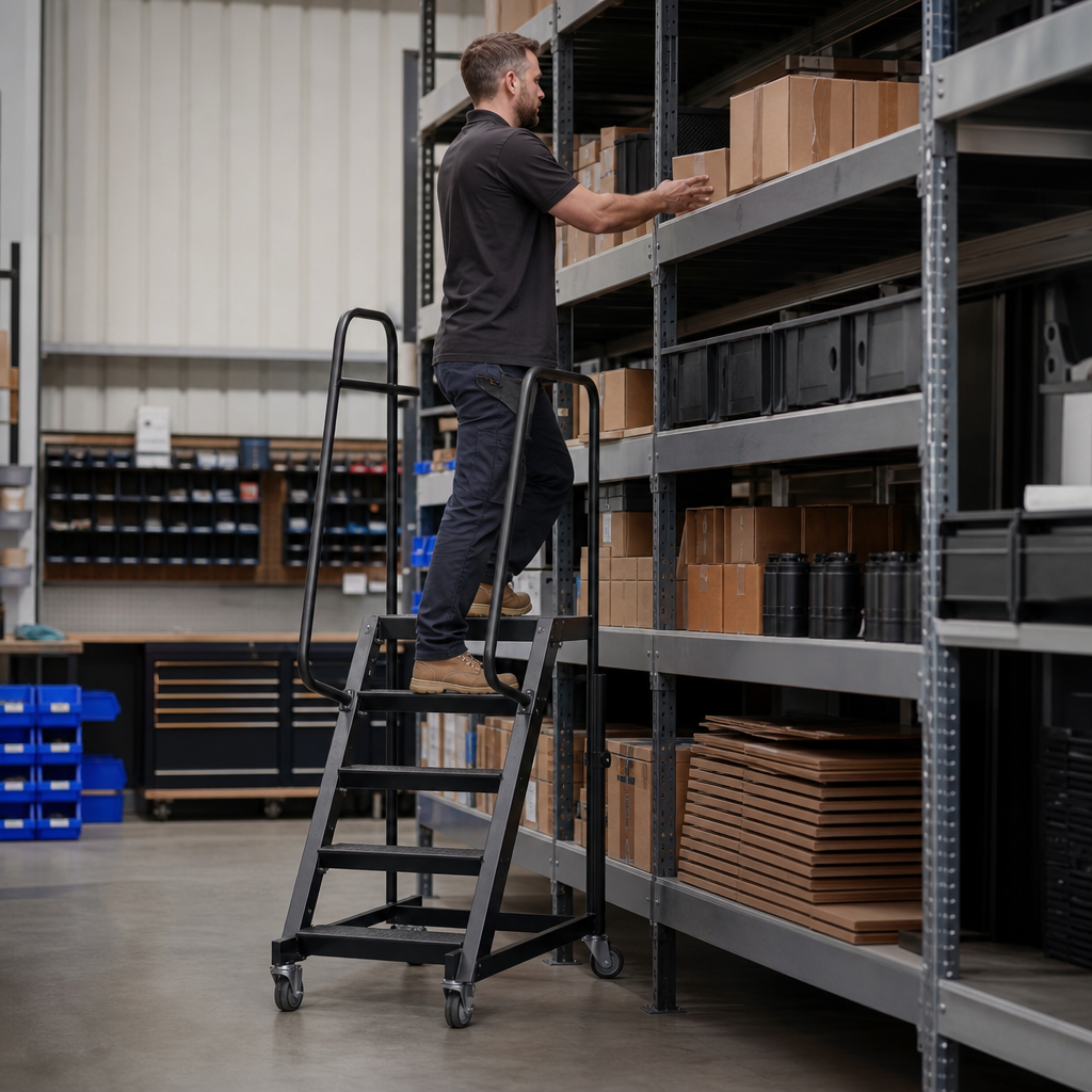 Industrial Swingback Step Ladders