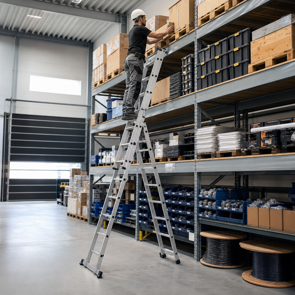 Industrial Triple Extension Telescopic Combination Ladder