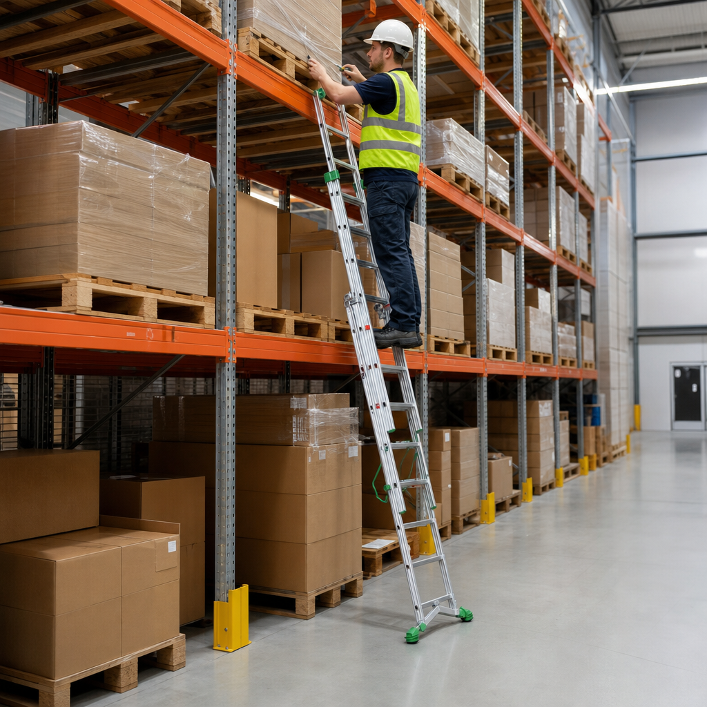 Industrial Triple Extension Telescopic Combination Ladder