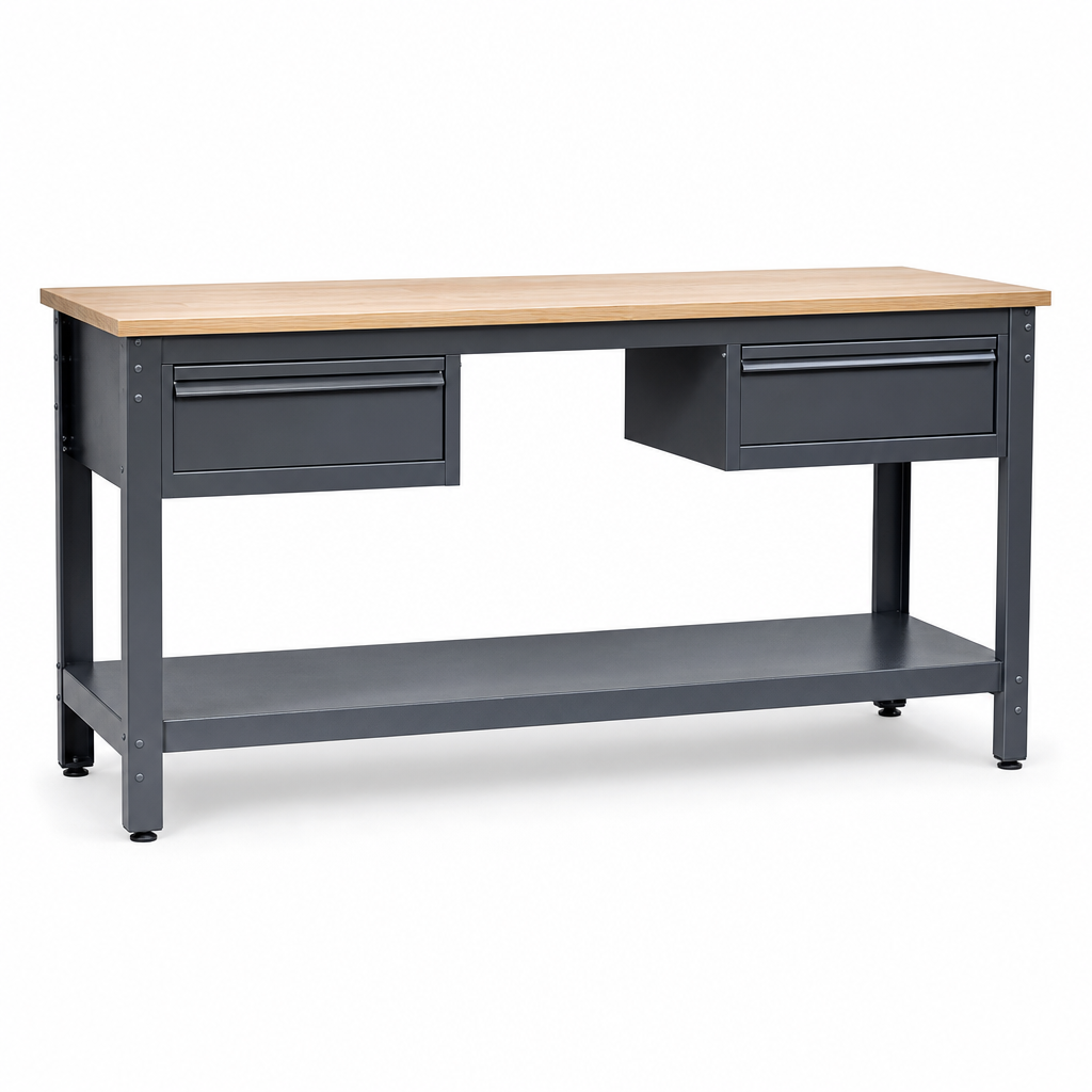 Industrial Workbench with 2 Drawers 930x2000x600mm