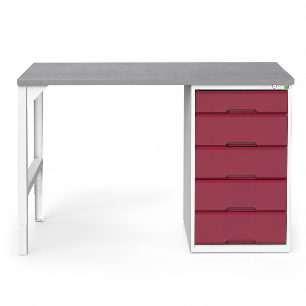 Industrial Workbench with 5 Drawers 930x1500x600mm