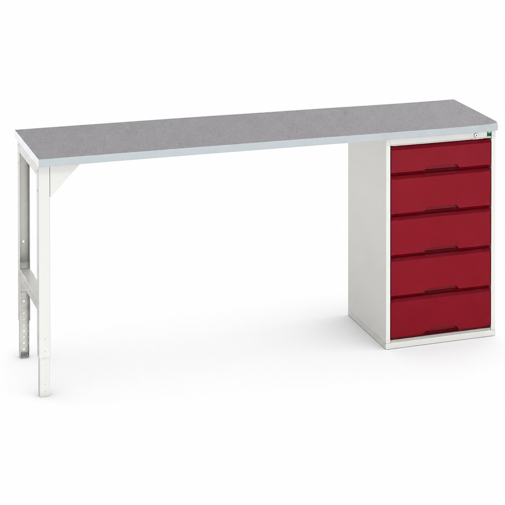 Industrial Workbench with 5 Drawers 930x2000x600mm