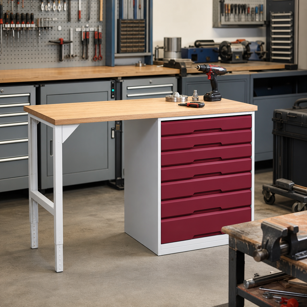 Industrial Workbench with 7 Drawers 930x1500x600mm