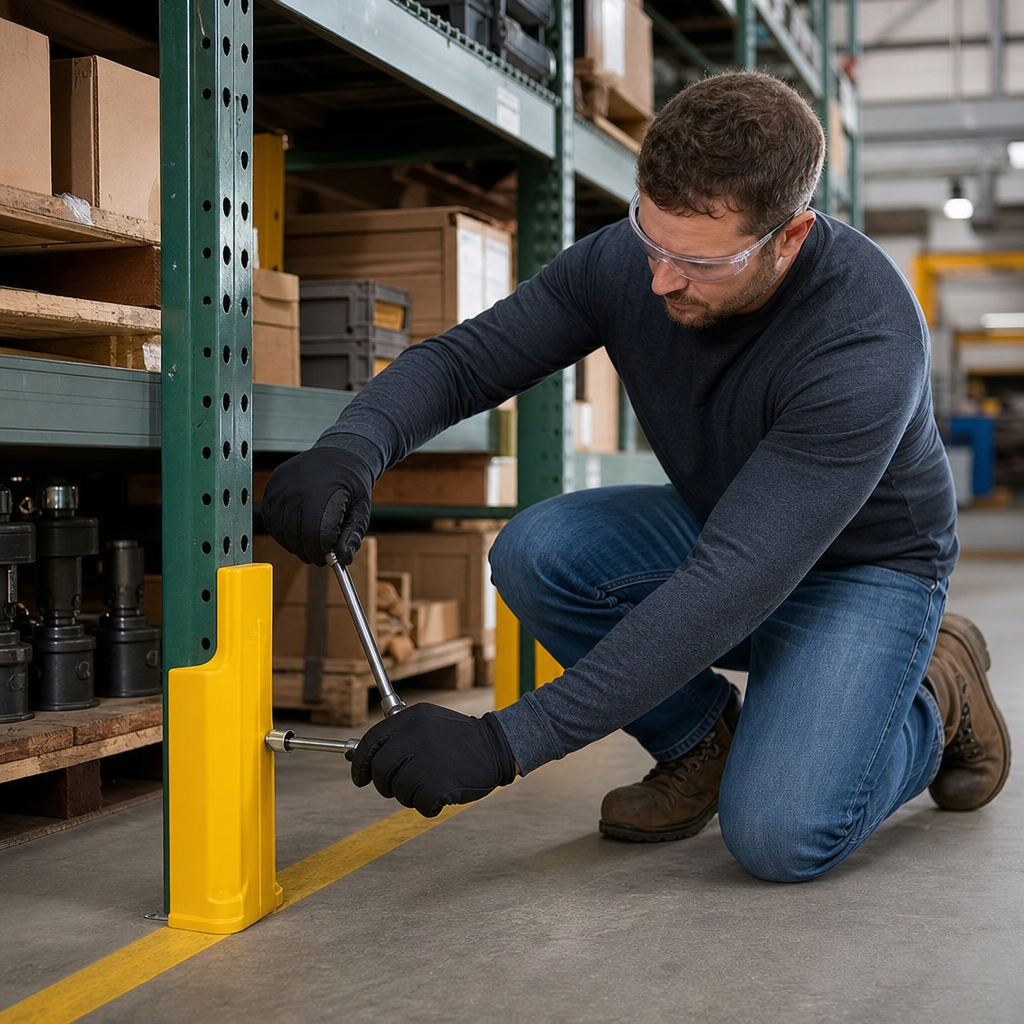 Installation Tool for Warehouse Racking Upright Protectors