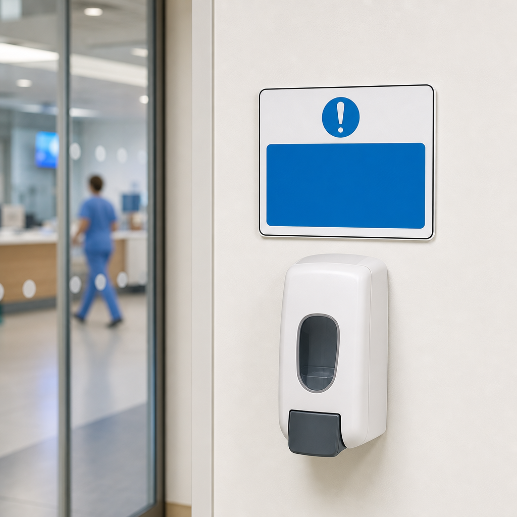 Instant Hand Sanitiser Safety Text Sign – Aluminium, PVC or Vinyl