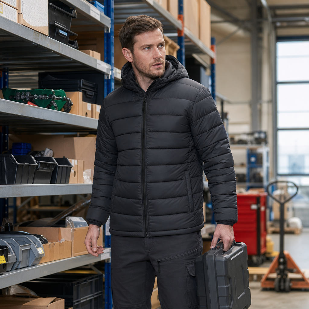 Insulated Puffa Coat with Hood