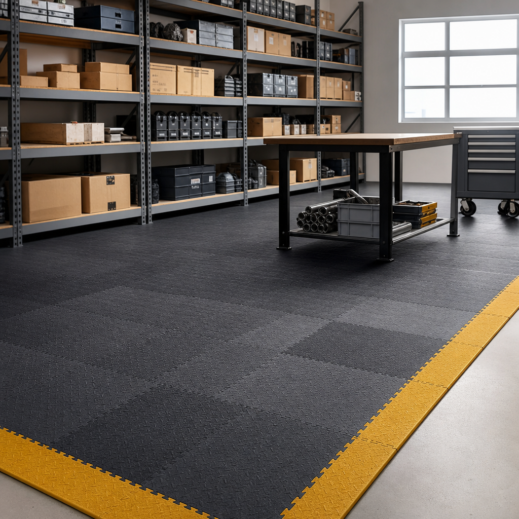 Interlocking Floor Tiles with Bevelled Edge Options