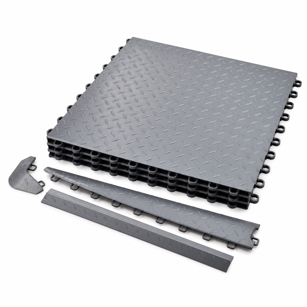 Interlocking Floor Tiles with Bevelled Edge Options