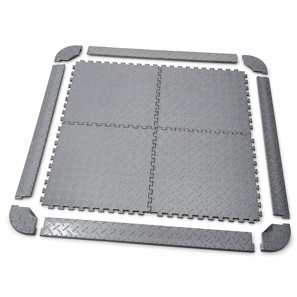 Interlocking Safety Floor Tiles and Edging Strips