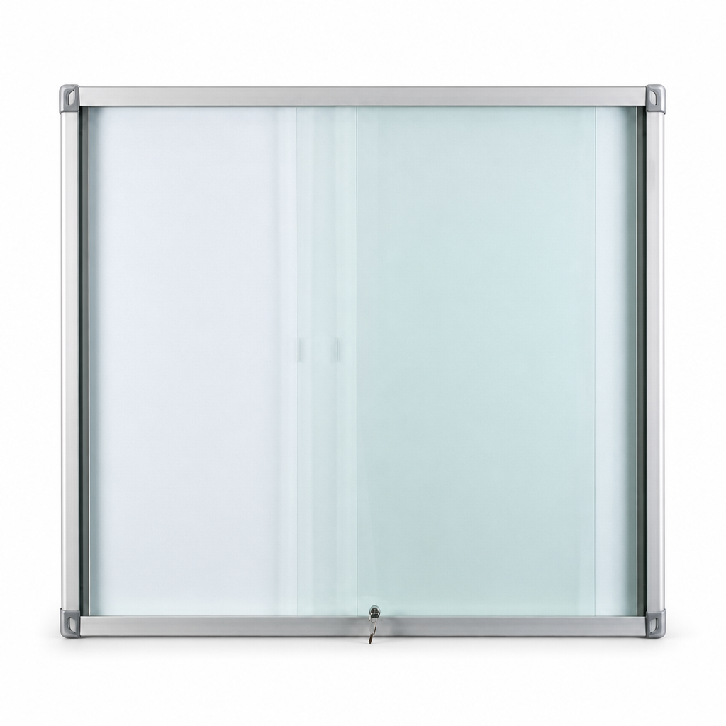 Internal Leaf Design Bulletin Board with Safety Glass Door