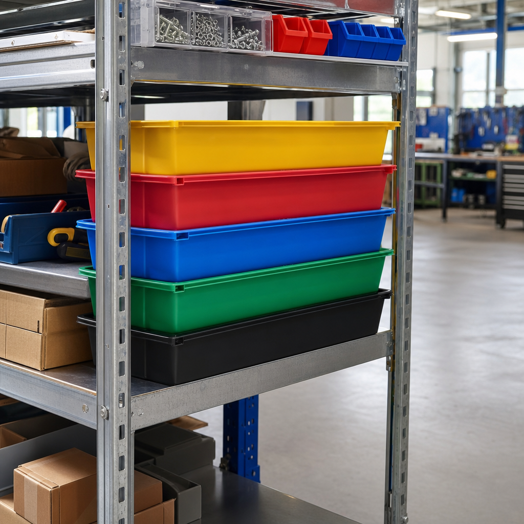 Jumbo A4 Plastic Storage Trays 40L – Solid Colours Pack of 5