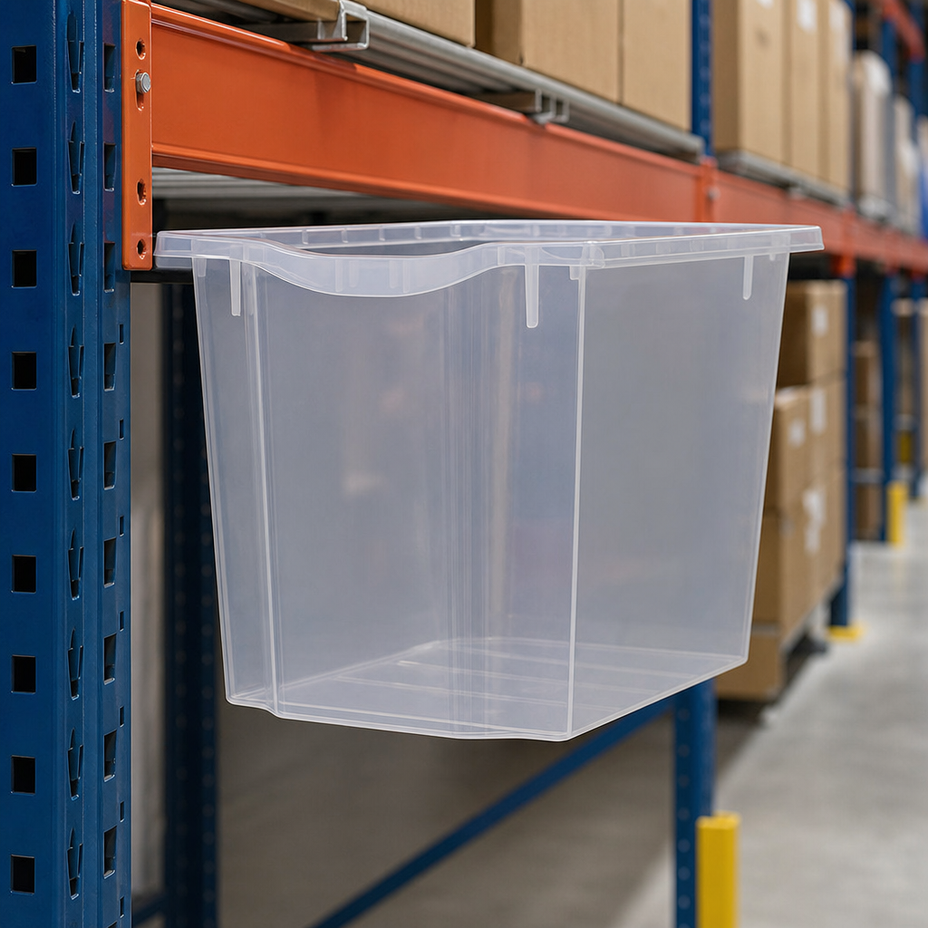 Jumbo A4 Tinted Plastic Storage Trays 40L Pack of 5