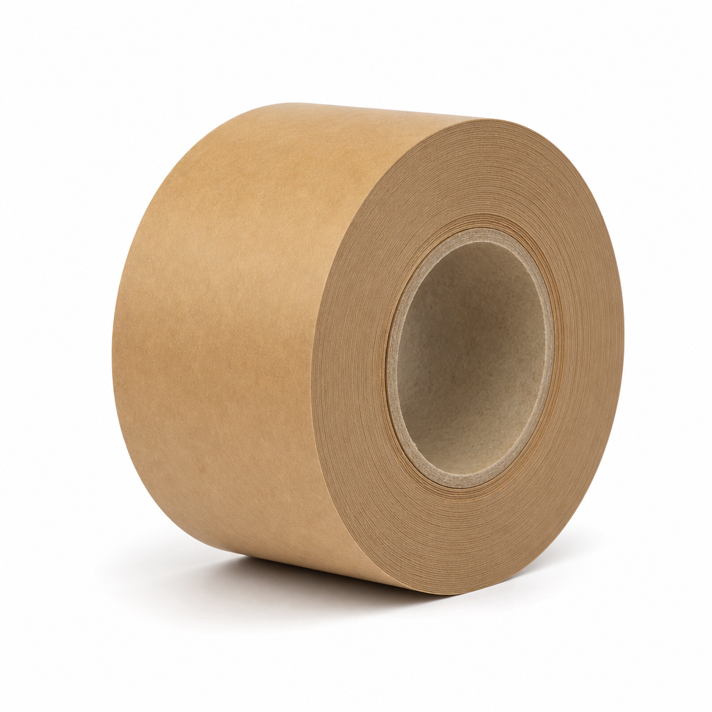 Kraft Brown Water Activated Gummed Paper Tape Roll