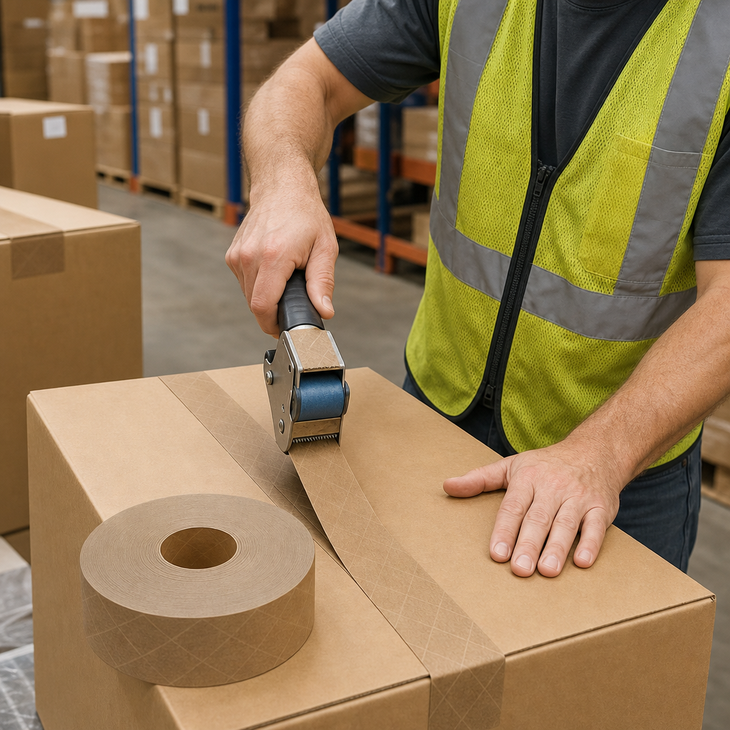 Kraft Reinforced Water-Activated Brown Packing Tape Rolls