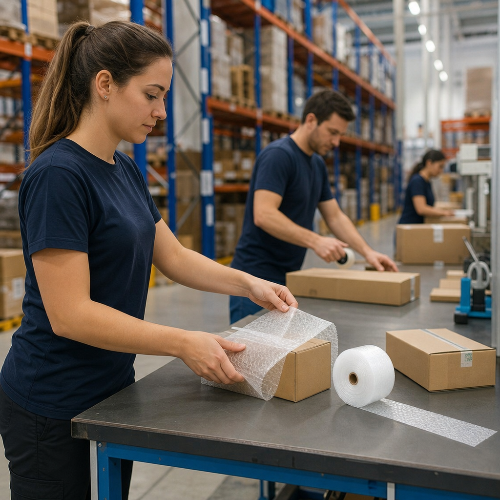 Large Bubble Wrap Rolls in Recyclable Polyethylene