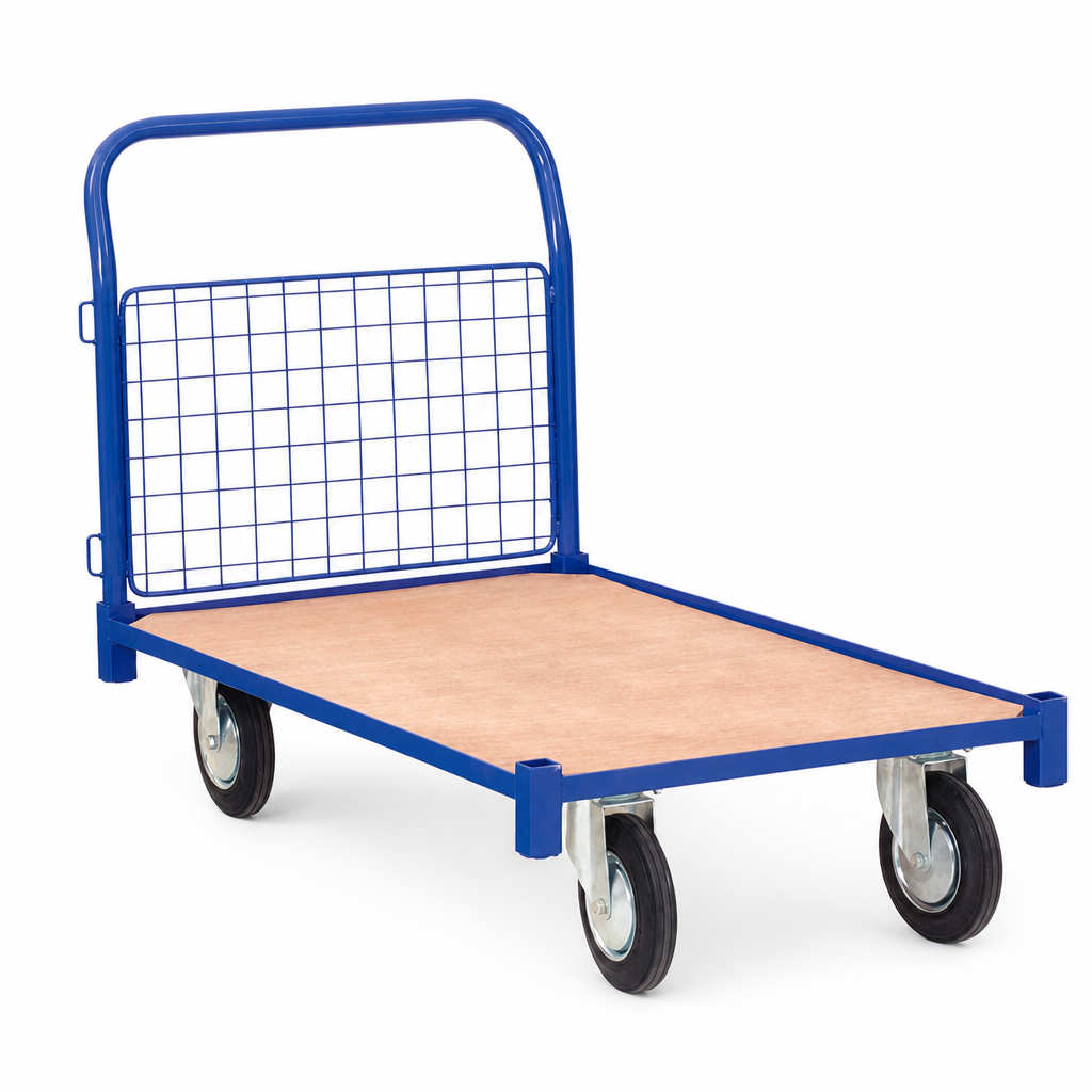 Large Flatbed Platform Trolleys with Handle and Side Options