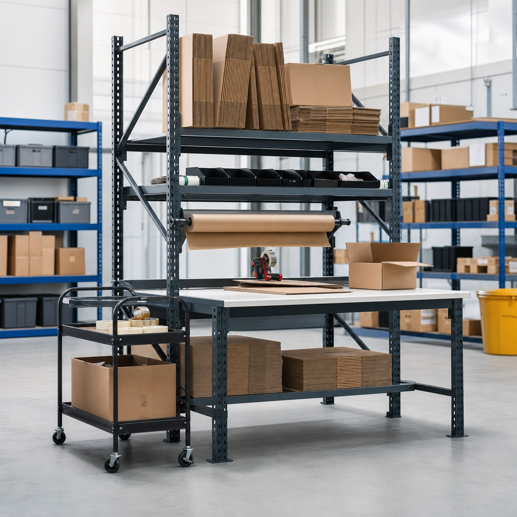 Large Industrial Packing Stations with Optional Trolley