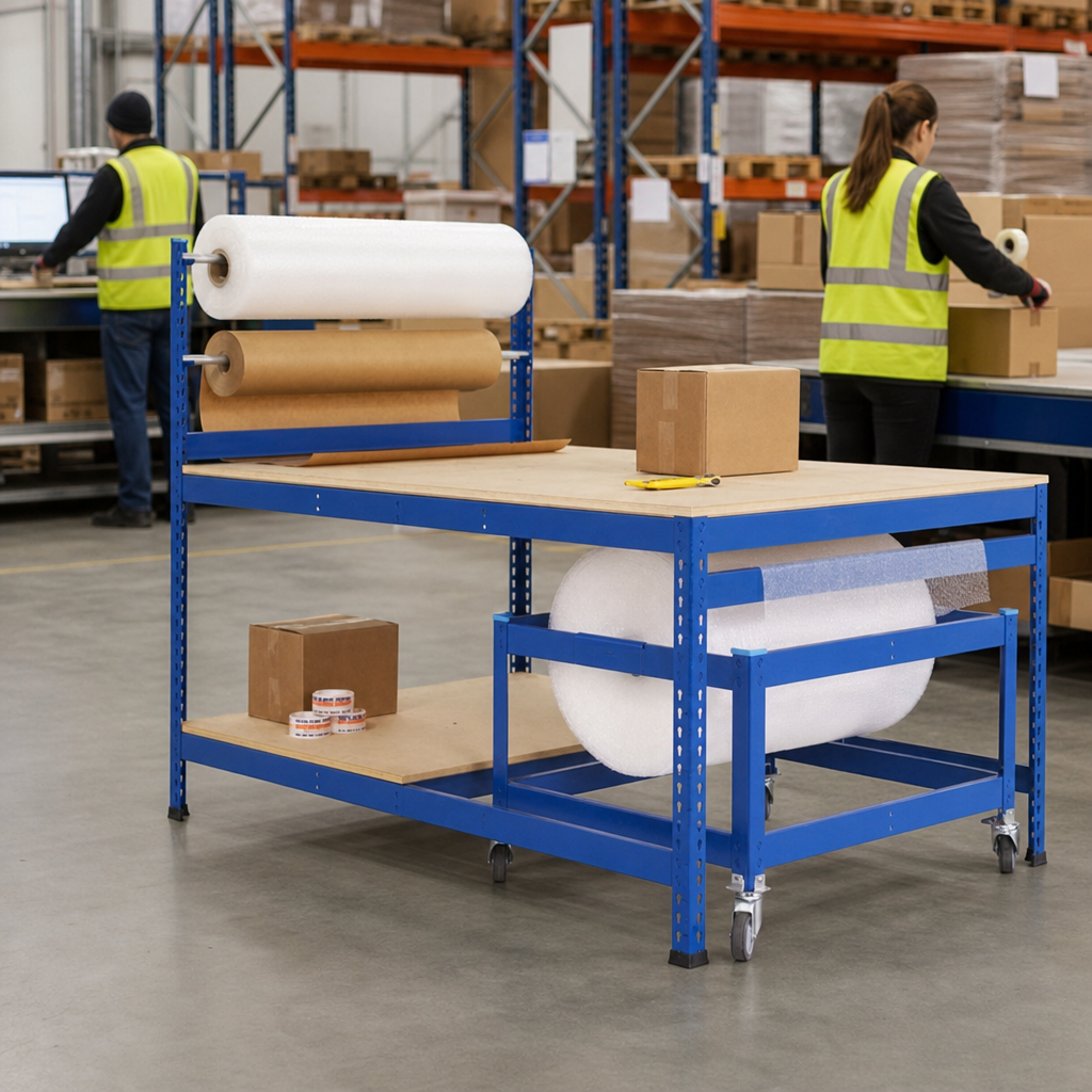 Large Industrial Packing Stations with Optional Trolley