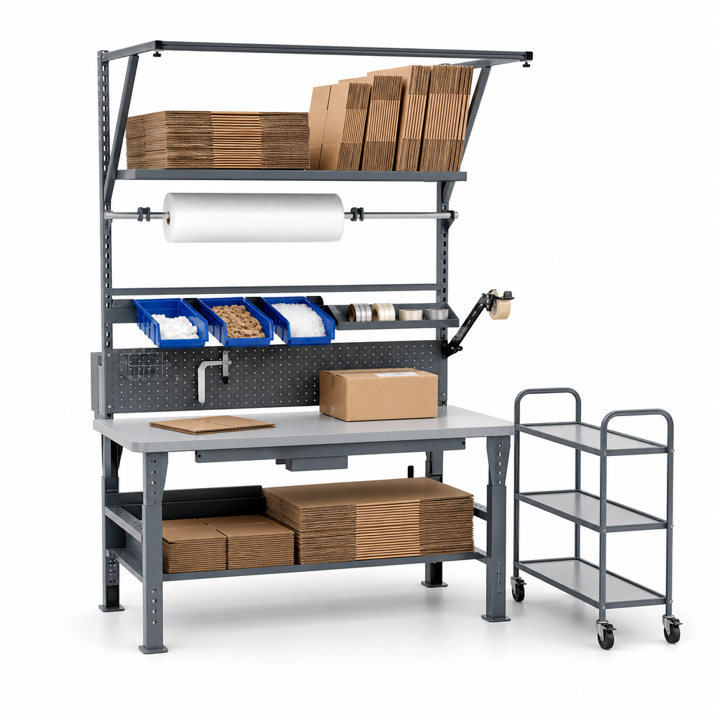 Large Industrial Packing Stations with Optional Trolley