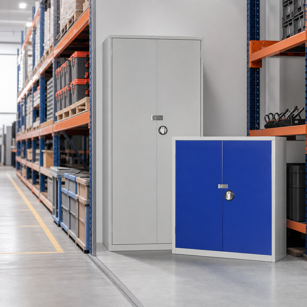 Large Metal Security Cupboard with Locking Doors
