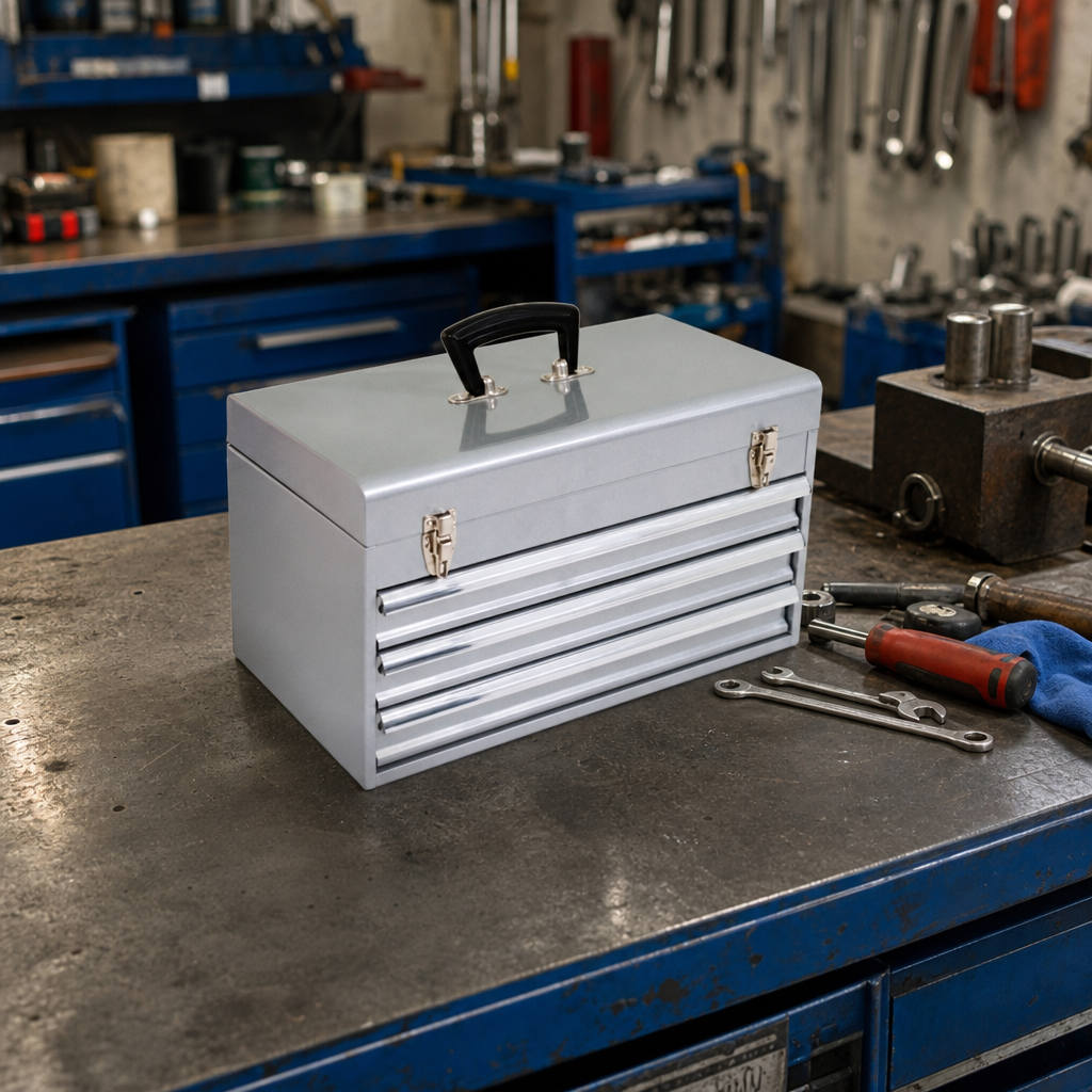 Large Portable 3 Drawer Tool Cabinet