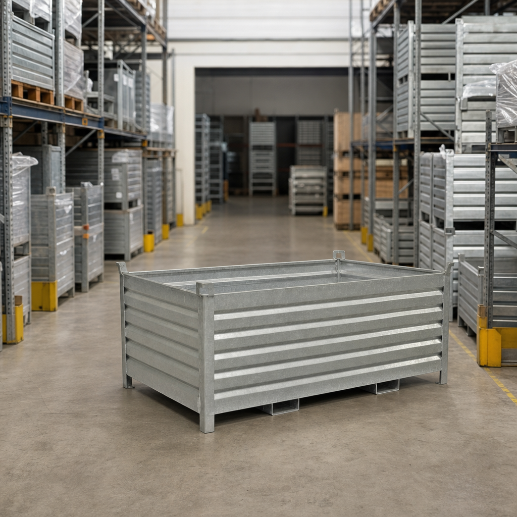 Large Stackable Steel Stillage for Lifting, 2000kg Capacity