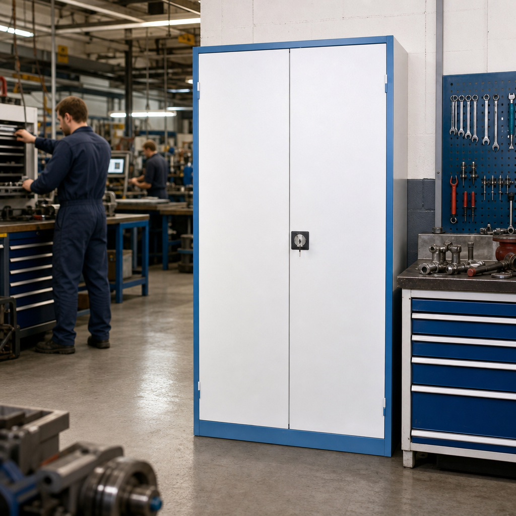 Large Tool Storage Cabinet with Louvre and Perforated Panels