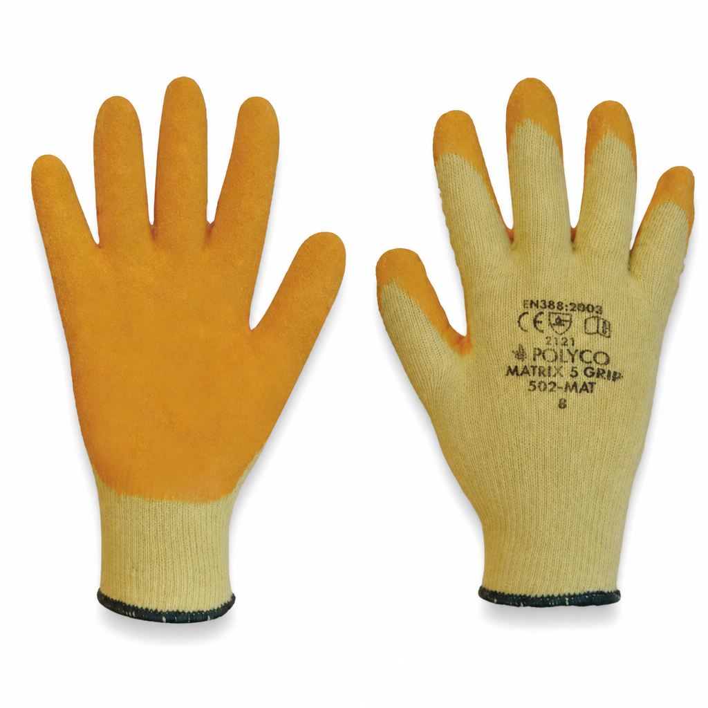 Latex Grip Safety Gloves Pack of 12