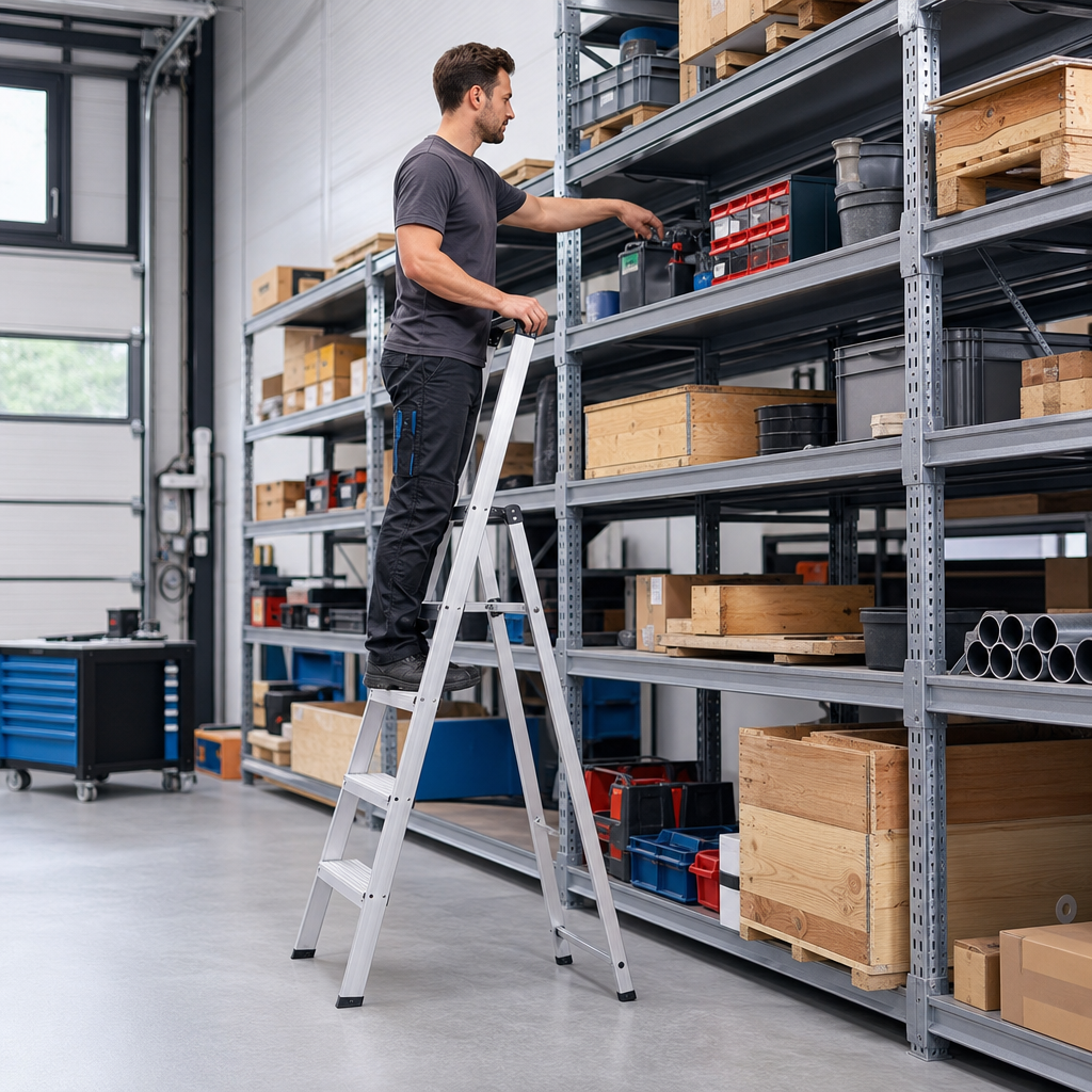Lightweight Aluminium Step Ladders with Platform