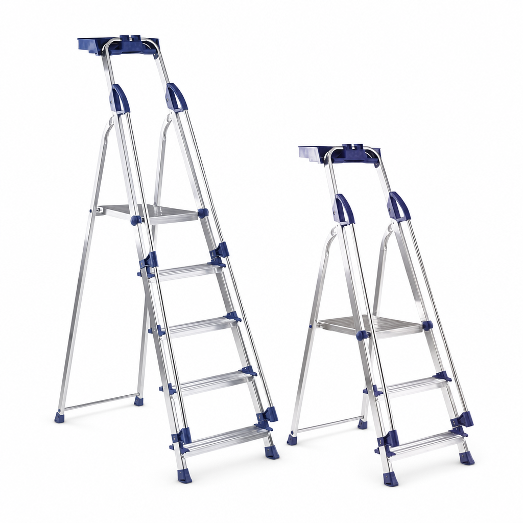 Lightweight Aluminium Step Ladders with Platform