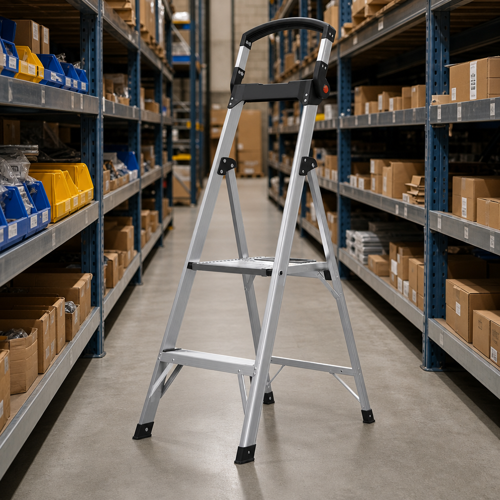 Lightweight Step Ladder with Platform, 2 to 4 Treads