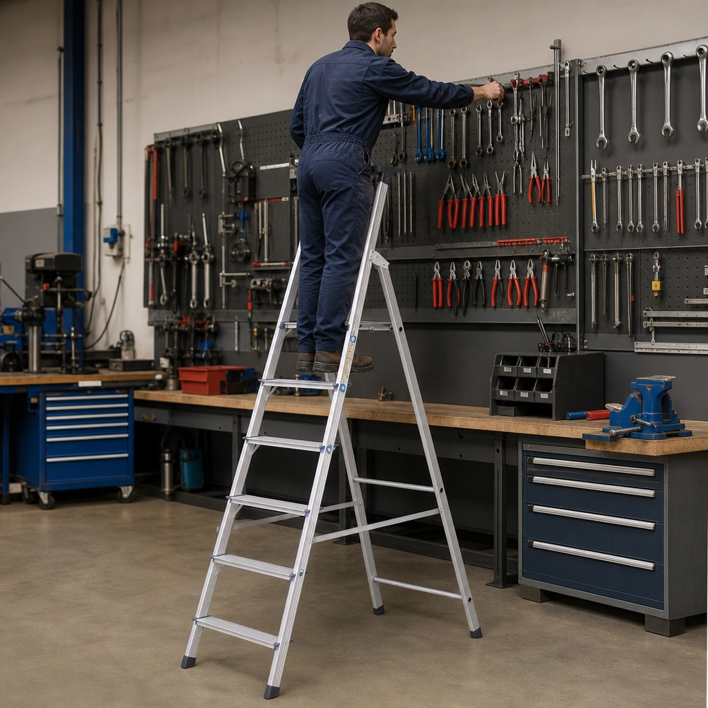 Lightweight Trade Step Ladder with Platform