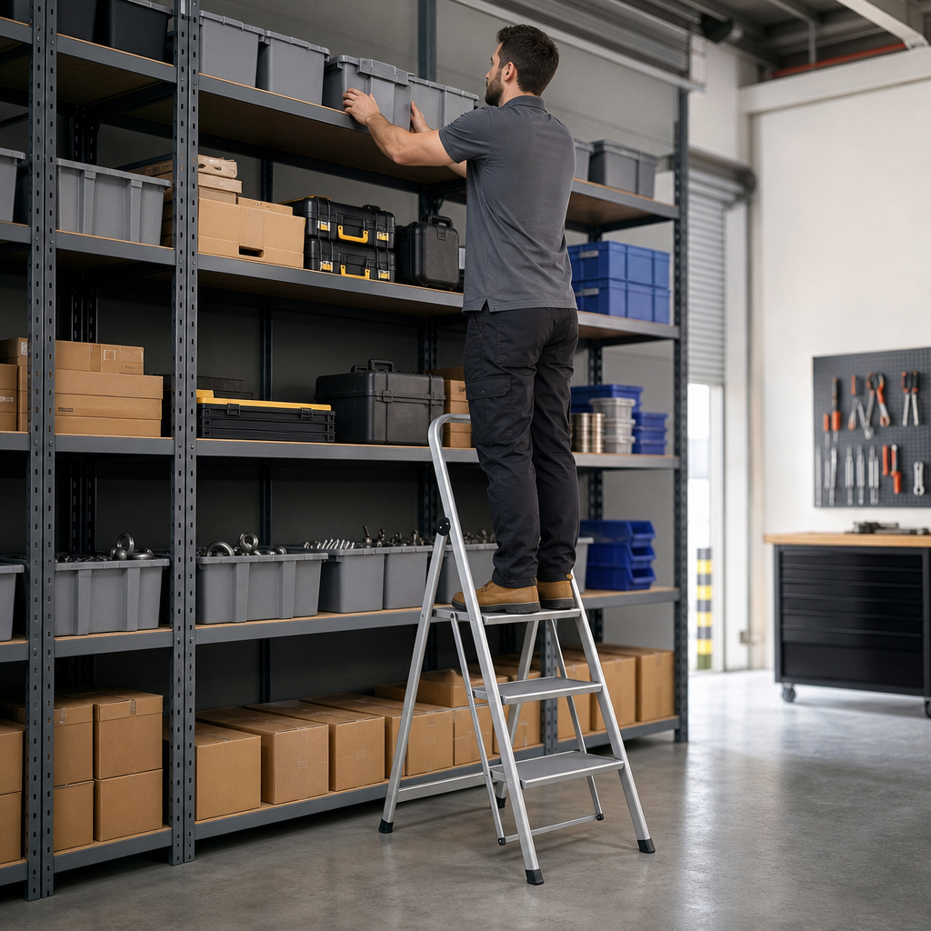 Lightweight Trade Step Ladder with Platform