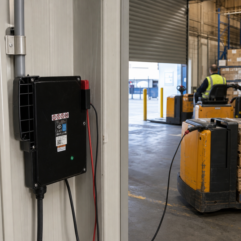 Lithium Ion Battery and Adaptor Cable for Pallet Truck