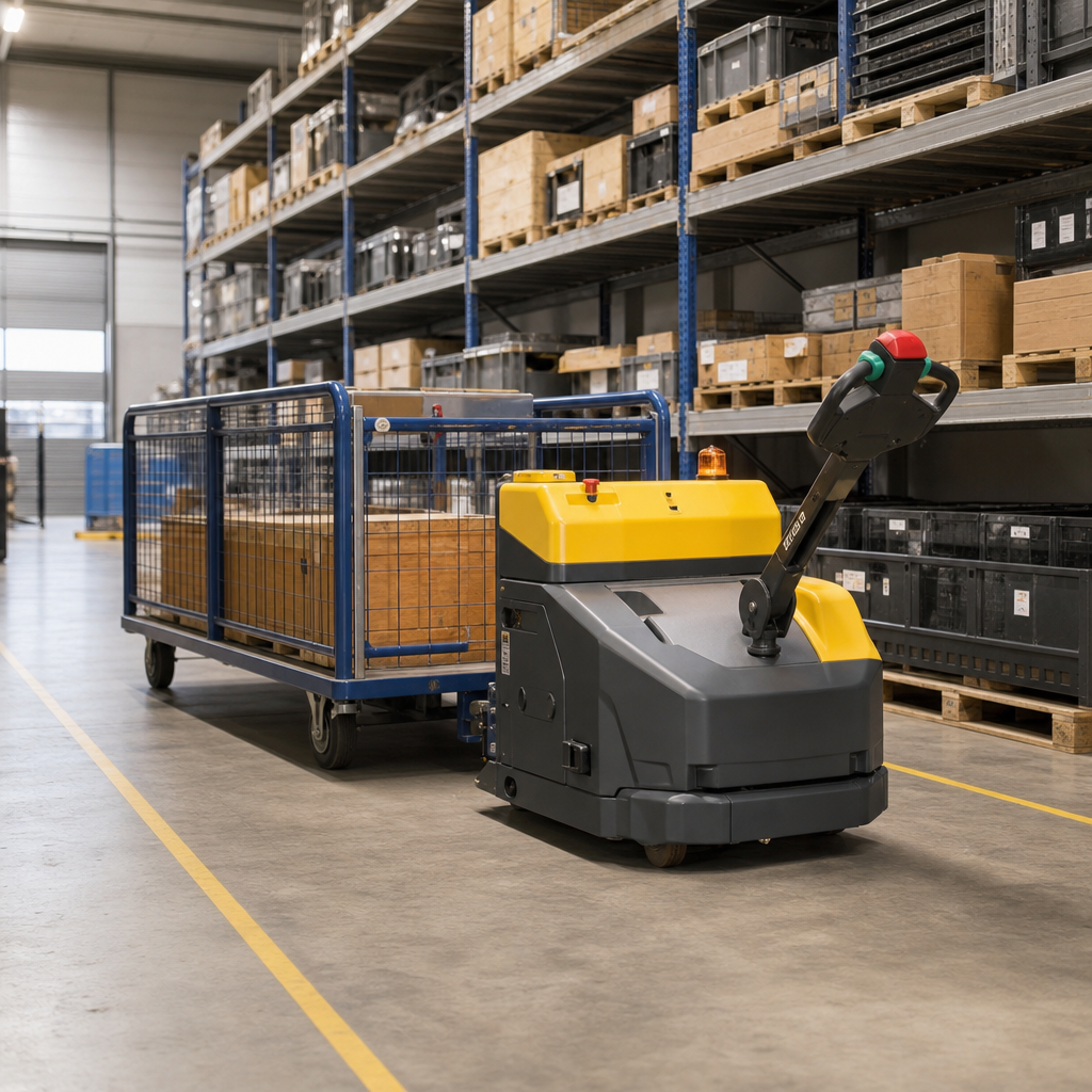 Lithium-Ion Tow Tug Trolley Tractor with Onboard Charger
