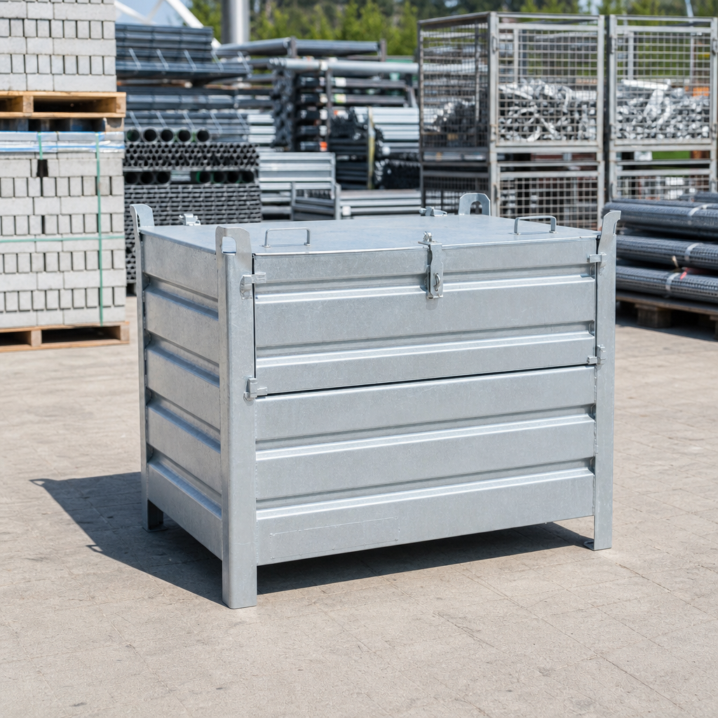 Lockable Anti-Theft Site Stillage Box – 2000kg Capacity