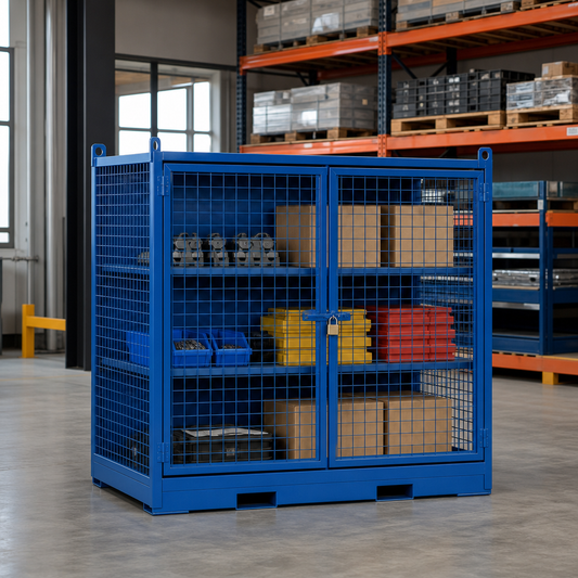 Lockable Anti-Theft Site Stillage Box – 2000kg Capacity