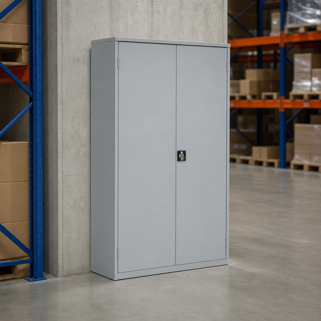 Lockable Cupboard with 63 Shallow Storage Trays