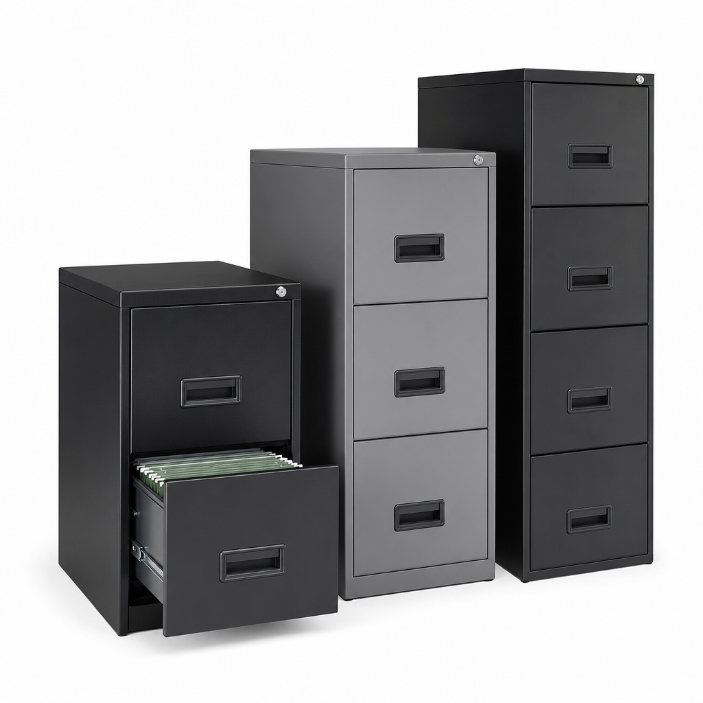 Lockable Metal Suspension Filing Cabinets with 2–4 Drawers