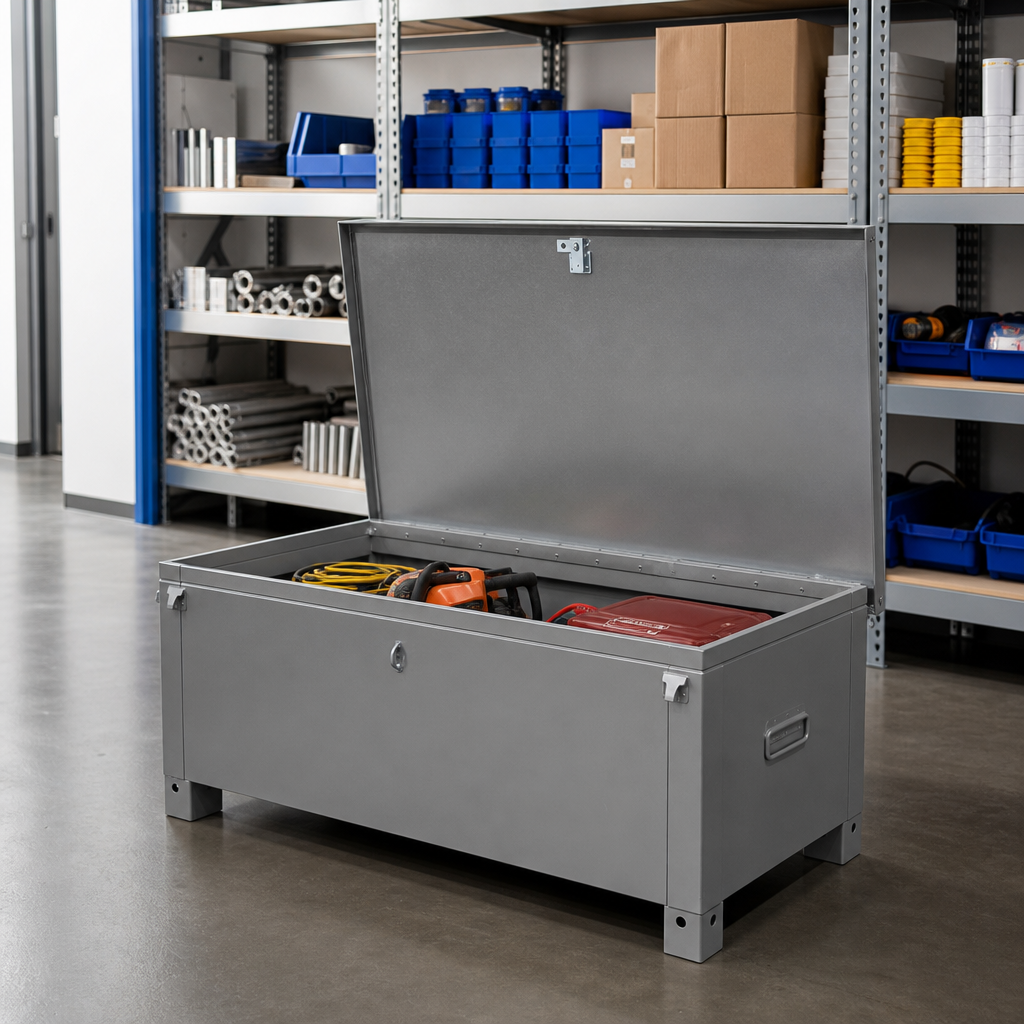 Lockable Sheet Metal Security Site Box 1200 x 800 x 670mm