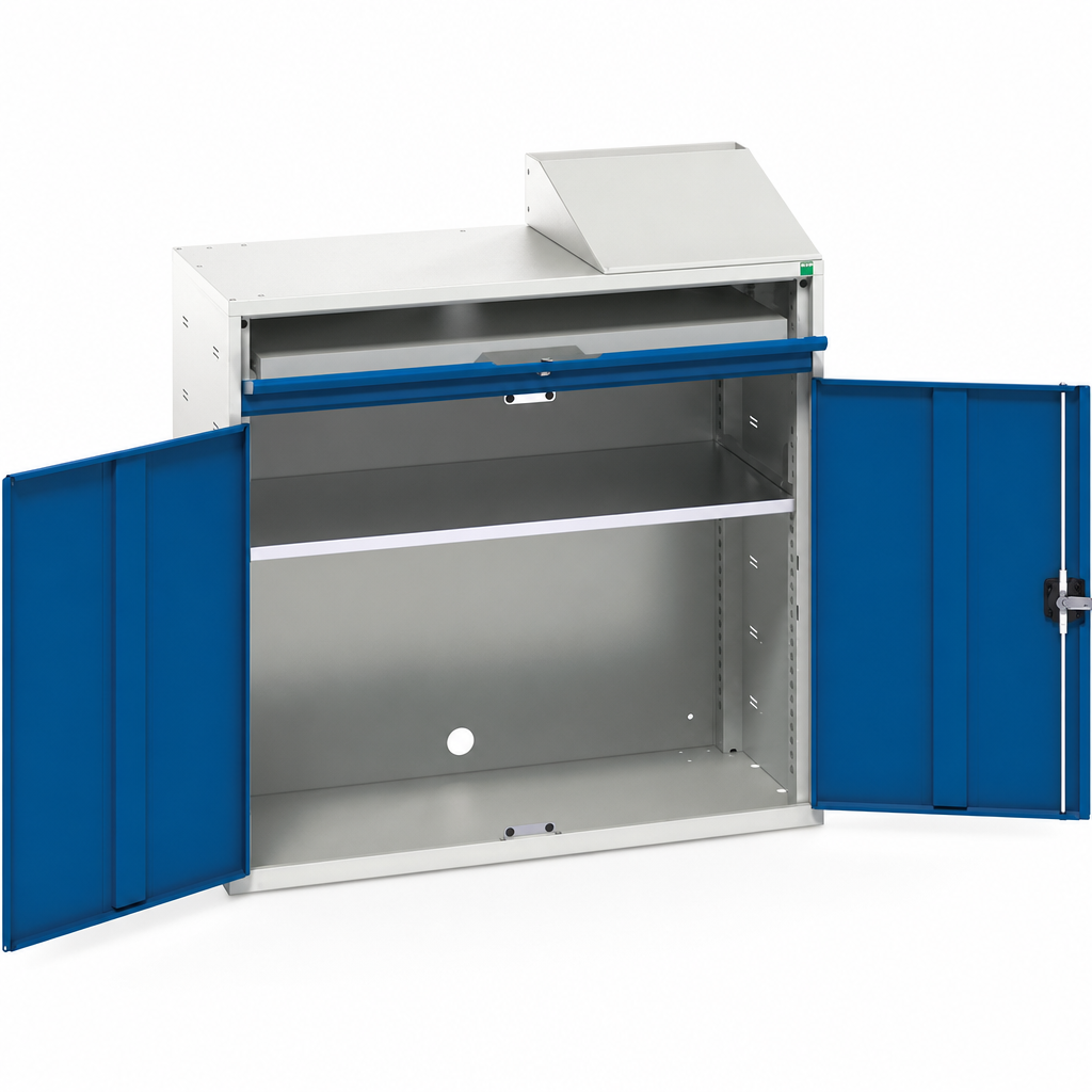 Lockable Steel Computer Storage Workstation 1130x1050x550mm
