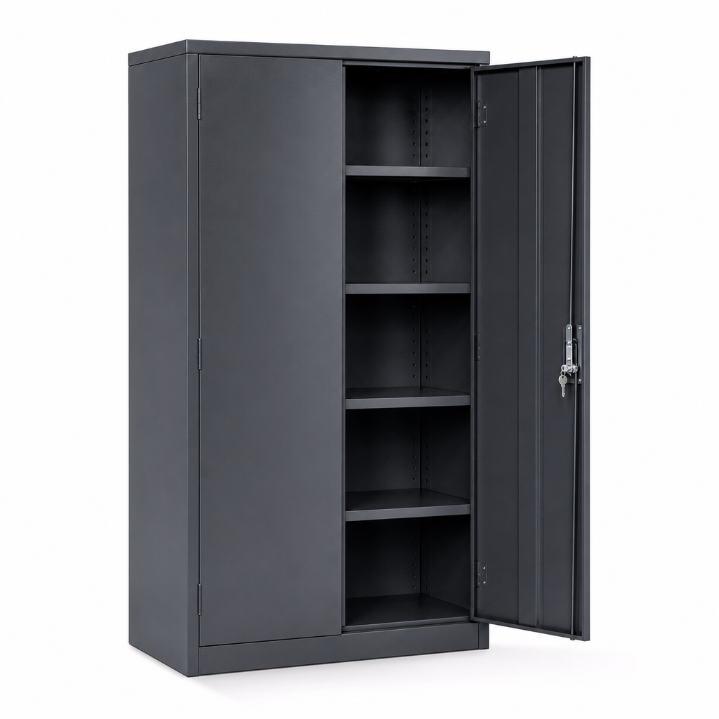 Lockable Steel Tool Cupboard with Shelves