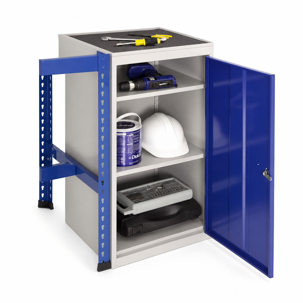Lockable Steel Tool Cupboard with Shelves