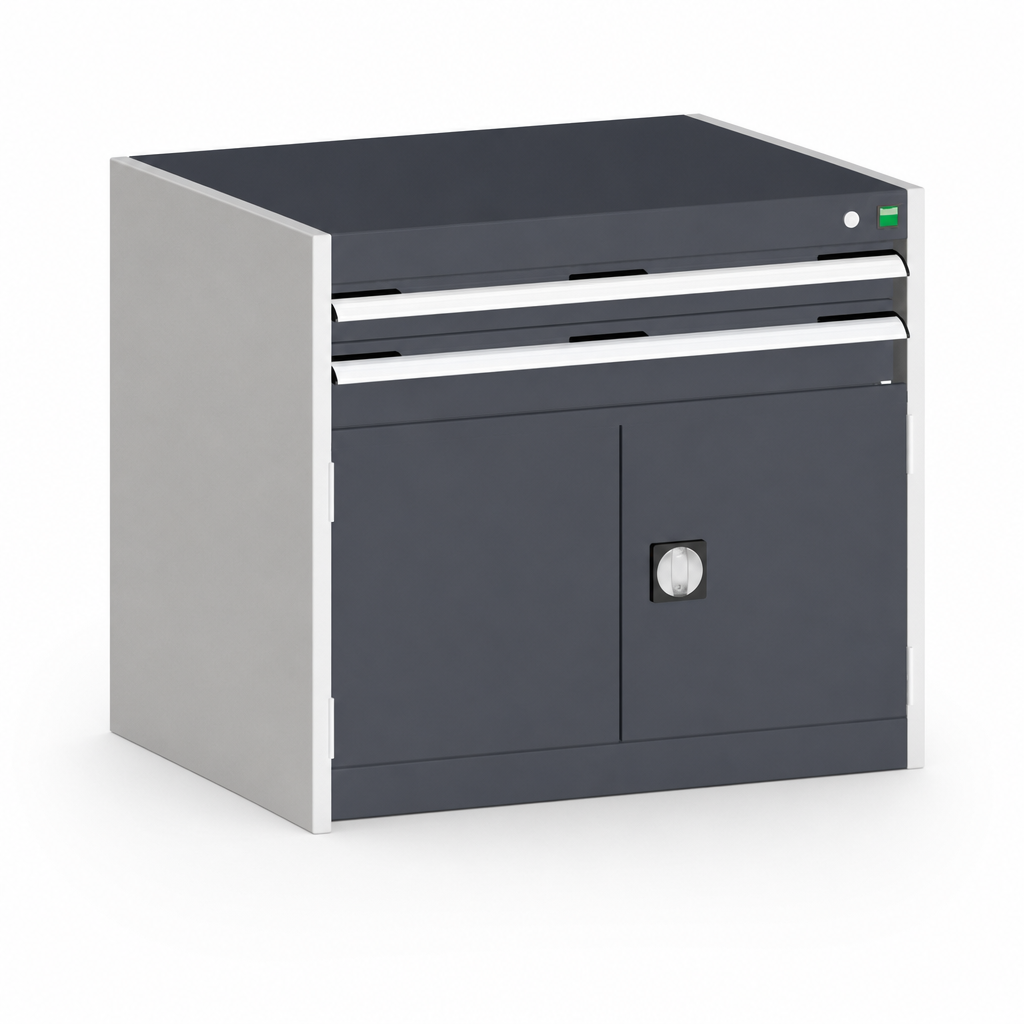 Lockable Tool Cupboard with Perforated Doors, Shelf and Drawers